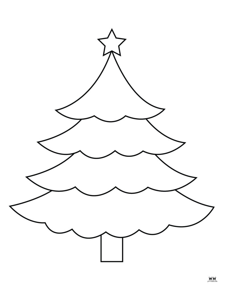 Full Page Printable Christmas Tree Template