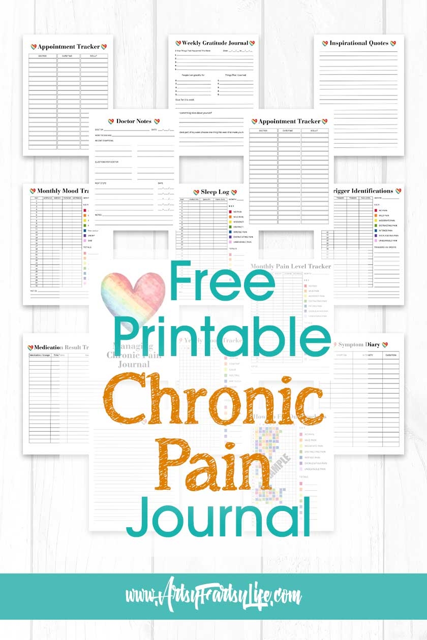 Chronic Pain Journal Free Printable Artsy Fartsy Life