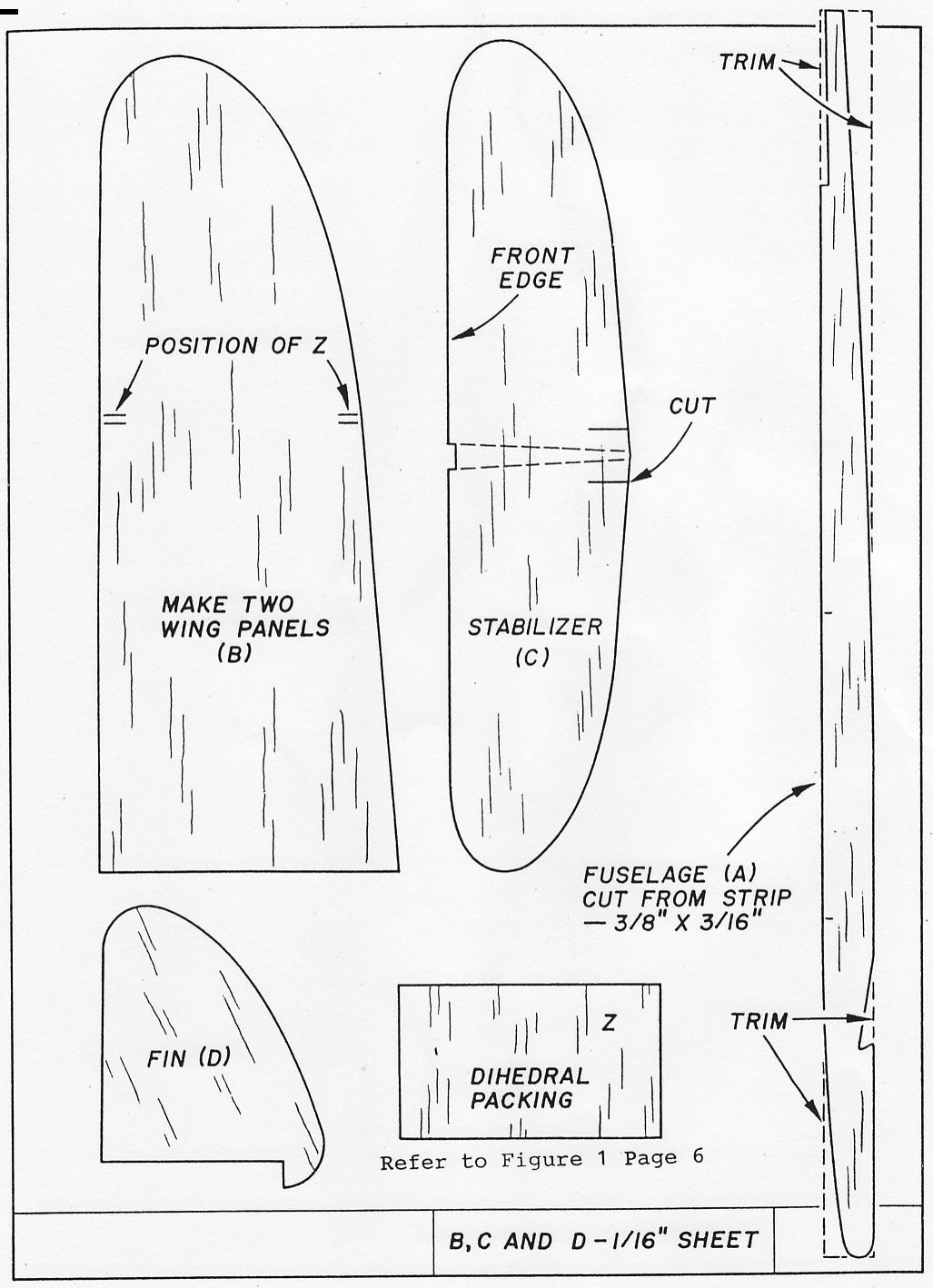 Printable Balsa Wood Glider Template