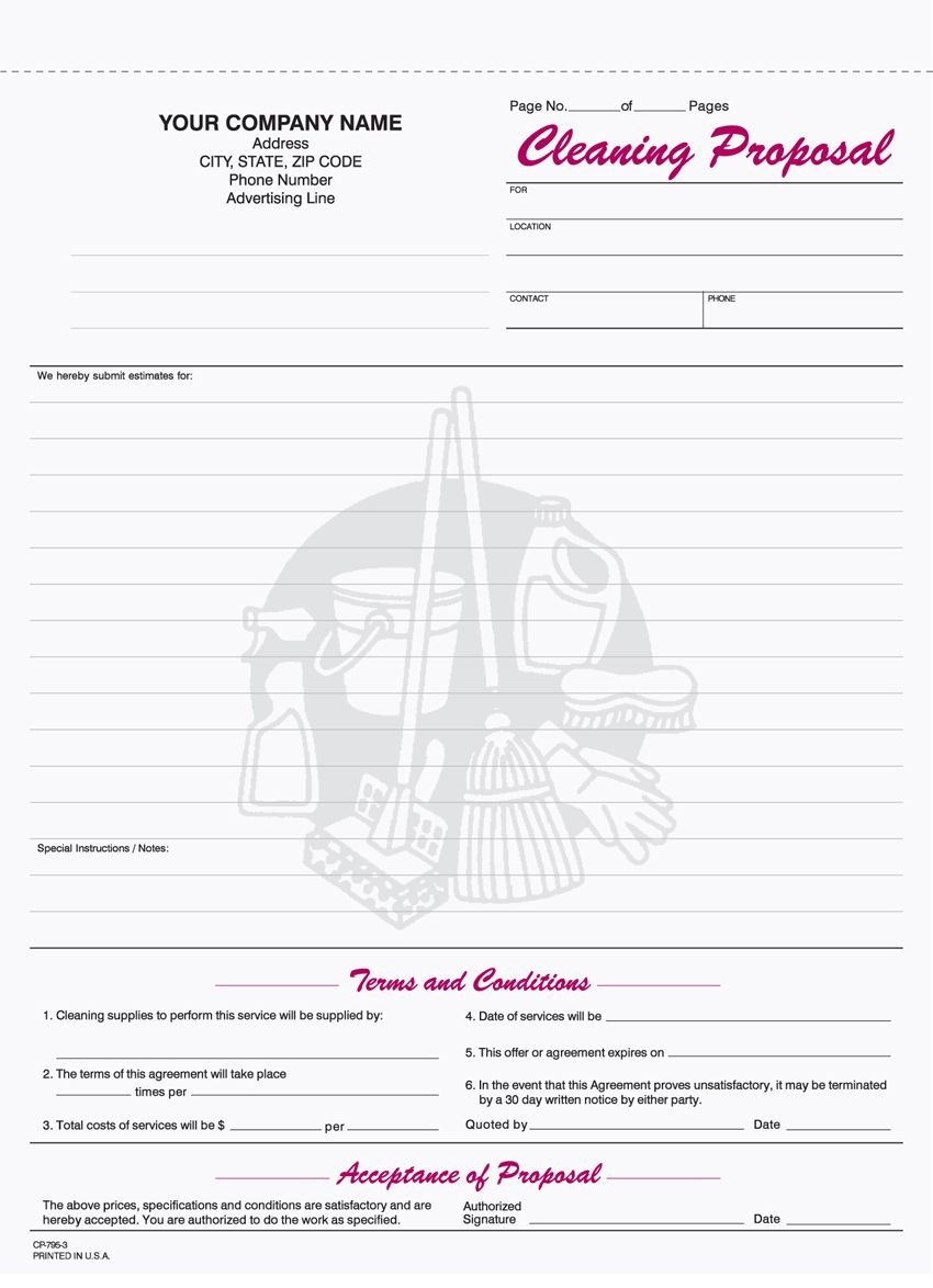 Cleaning Business Forms 11 Free PDF Printables Printablee