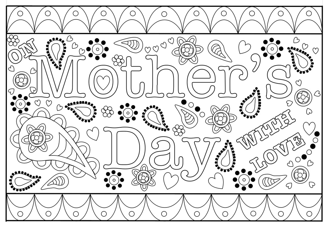 Template Printable Mothers Day Cards To Color Pdf