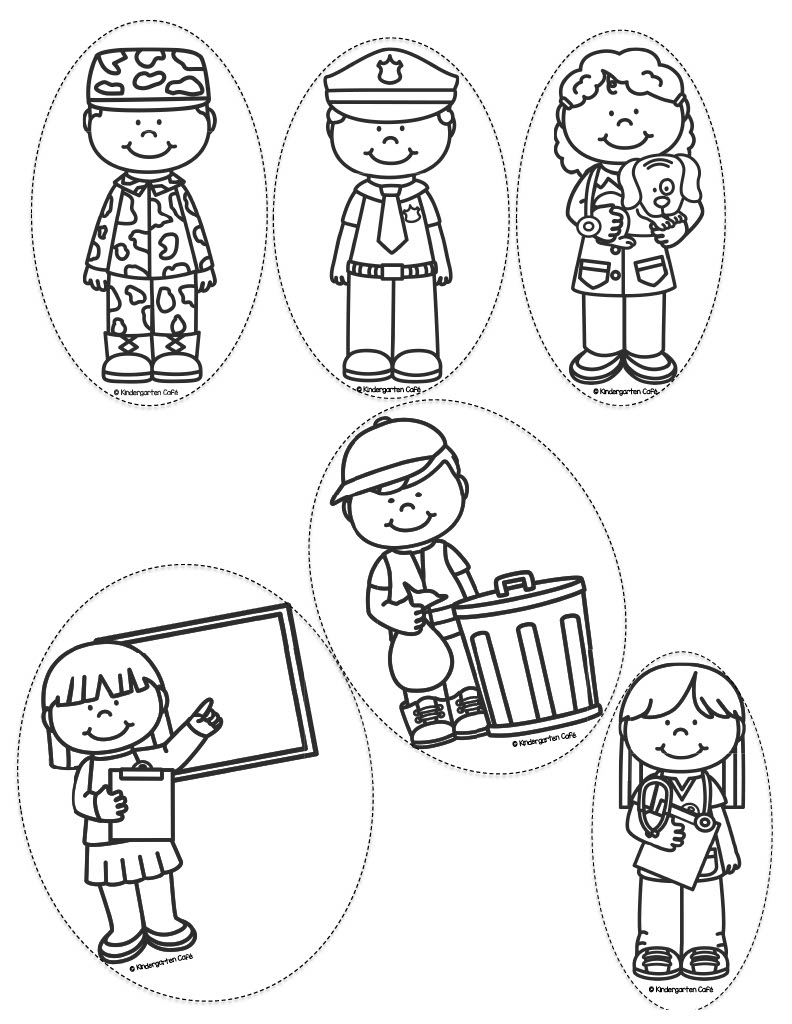 Printable Community Helper Puppets Template