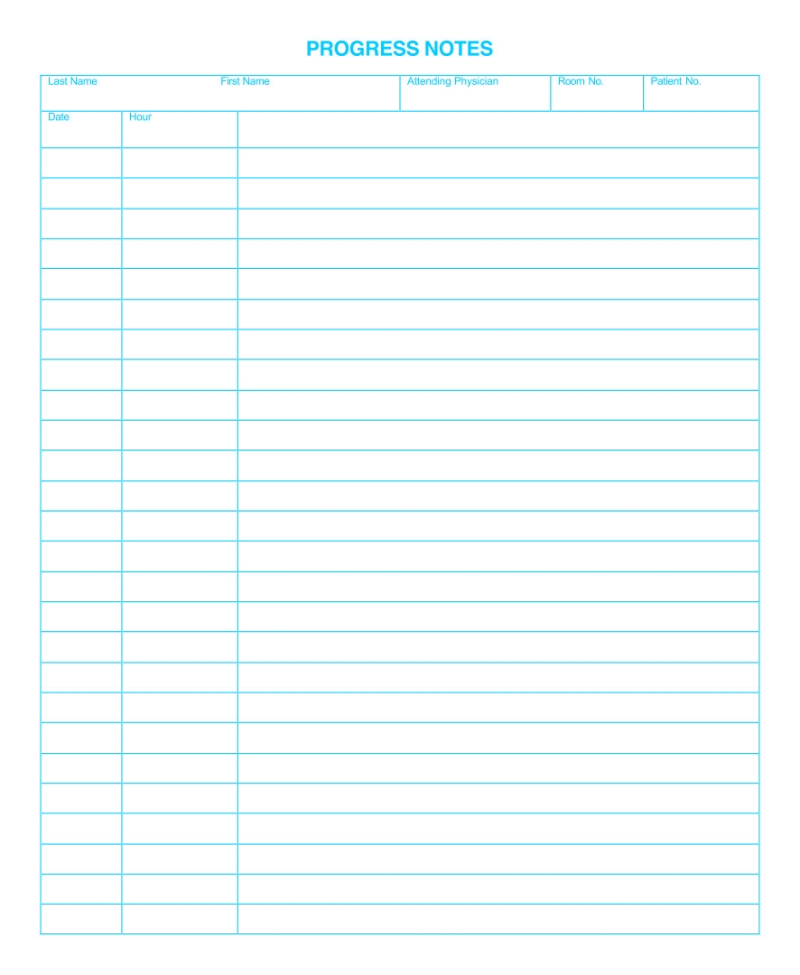 Free Printable Progress Notes Template