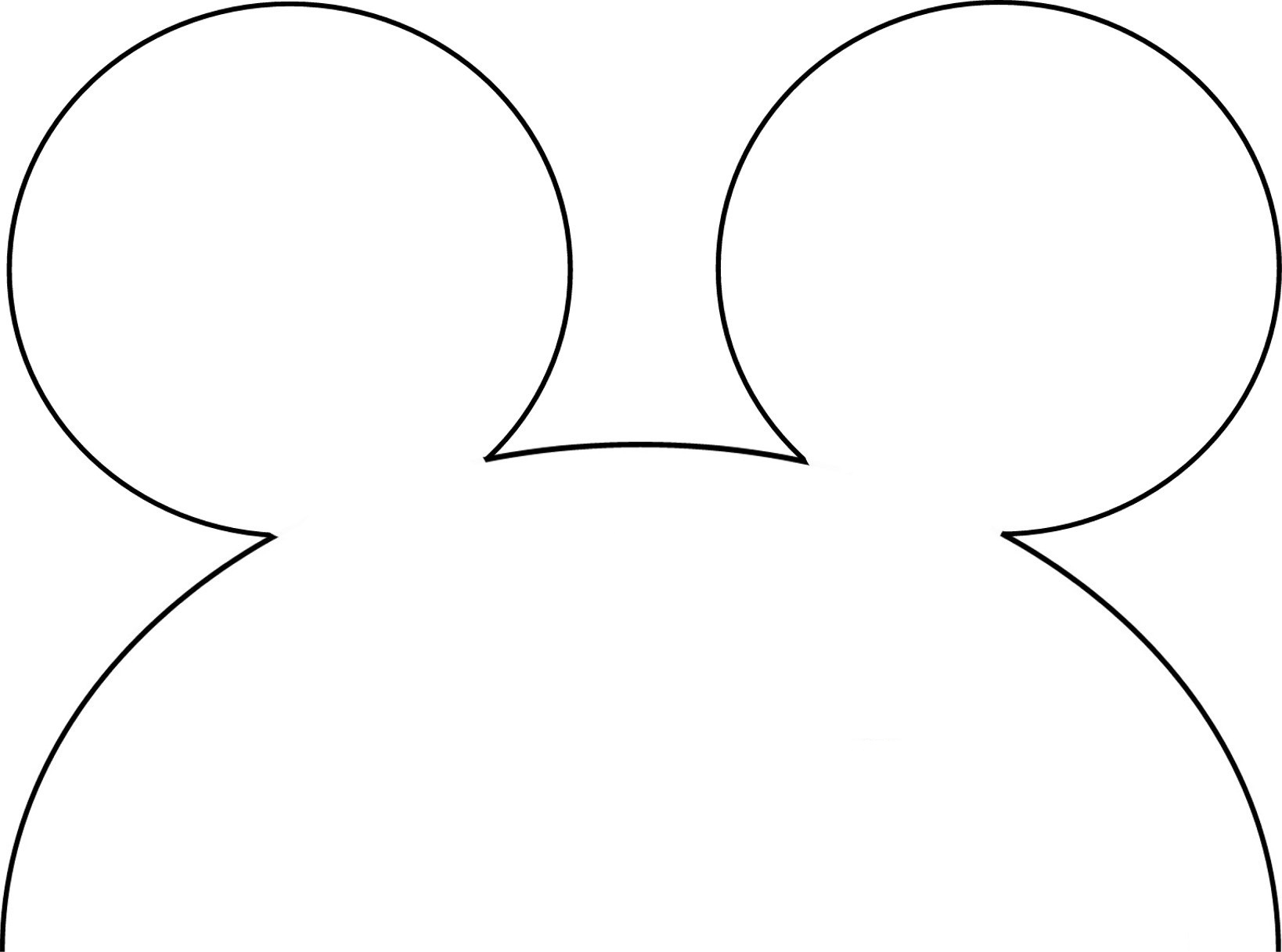 Mickey Mouse Ears Template Printable