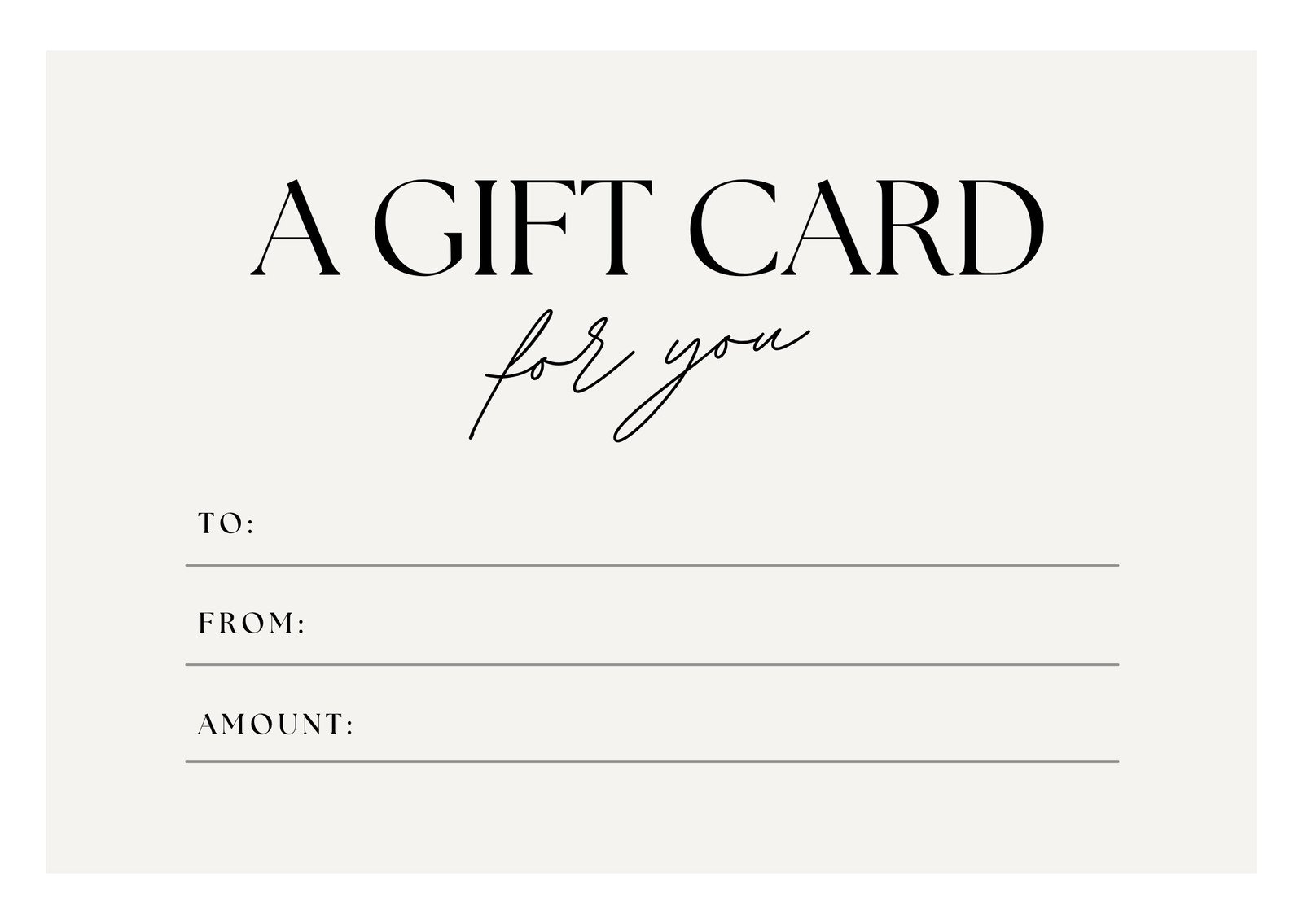 Gift Certificate Template Free Printable