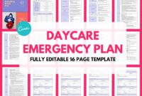 Daycare Emergency Plan Childcare Emergency Plan Template Emergency Plan Of Action Emergency Preparedness Emergency Plan Evacuation Etsy