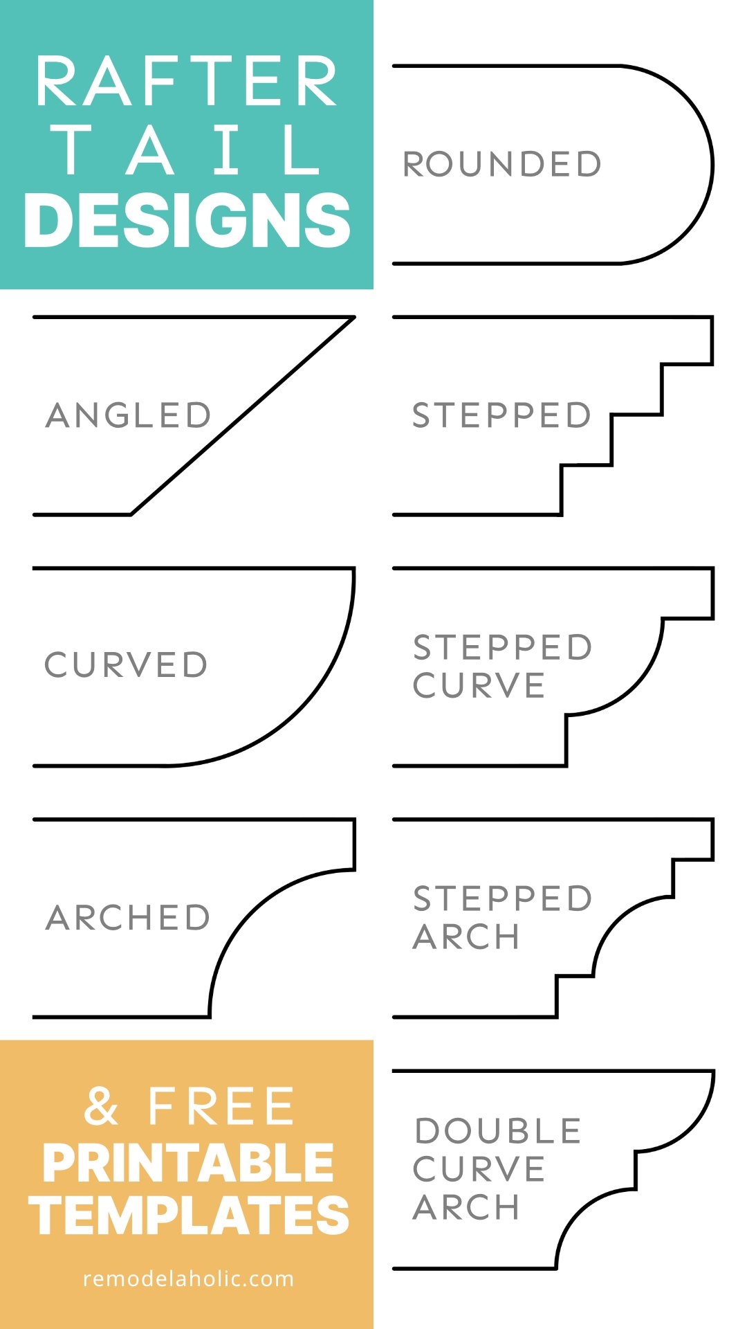 DIY Arbor Swing How To Cut Pergola Rafter Tail Designs with Printable Patterns Remodelaholic