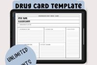 Drug Card Printable Pharmacology Template Nursing School Pharmacy Tech Etsy Norway