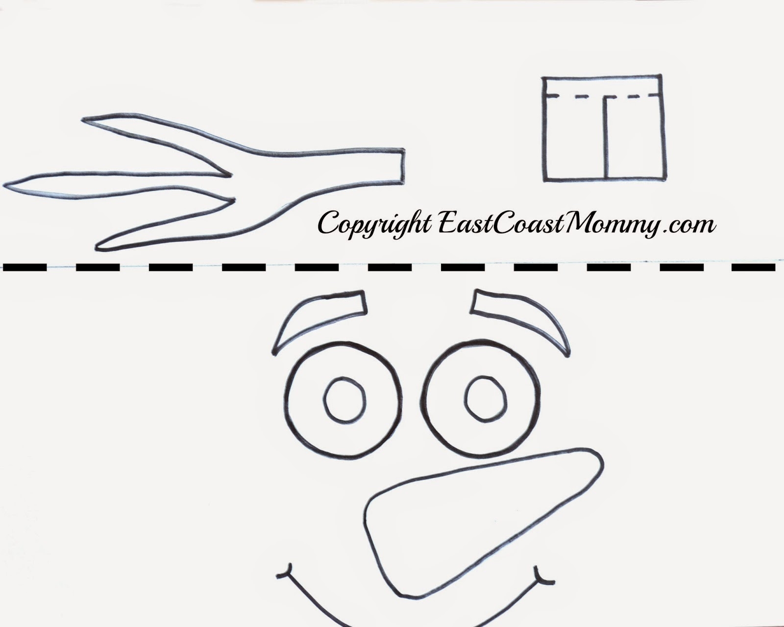 East Coast Mommy Olaf Hat free Printable Template 