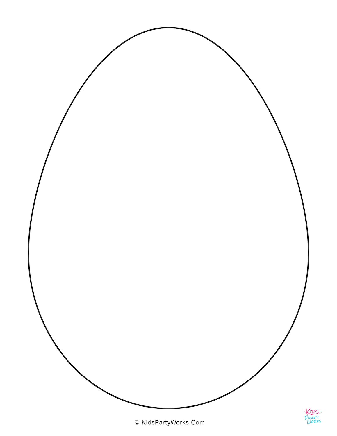 Easter Egg Template Free Printable