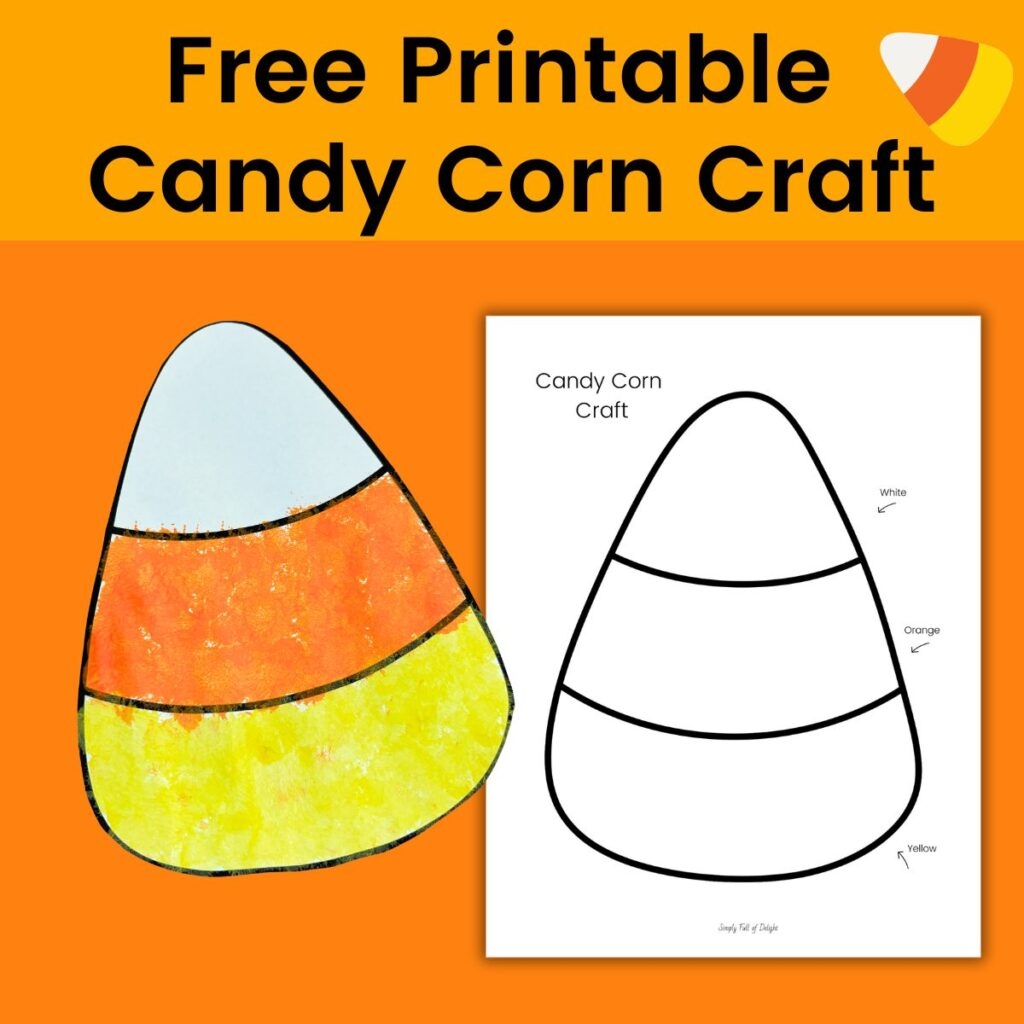 Easy Candy Corn Craft with Free Printable Template Simply Full Of Delight