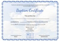 Editable Baptism Certificate Template In Adobe Photoshop Microsoft Word