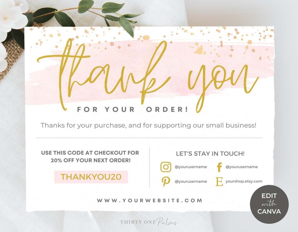 Printable Thank You Card Template