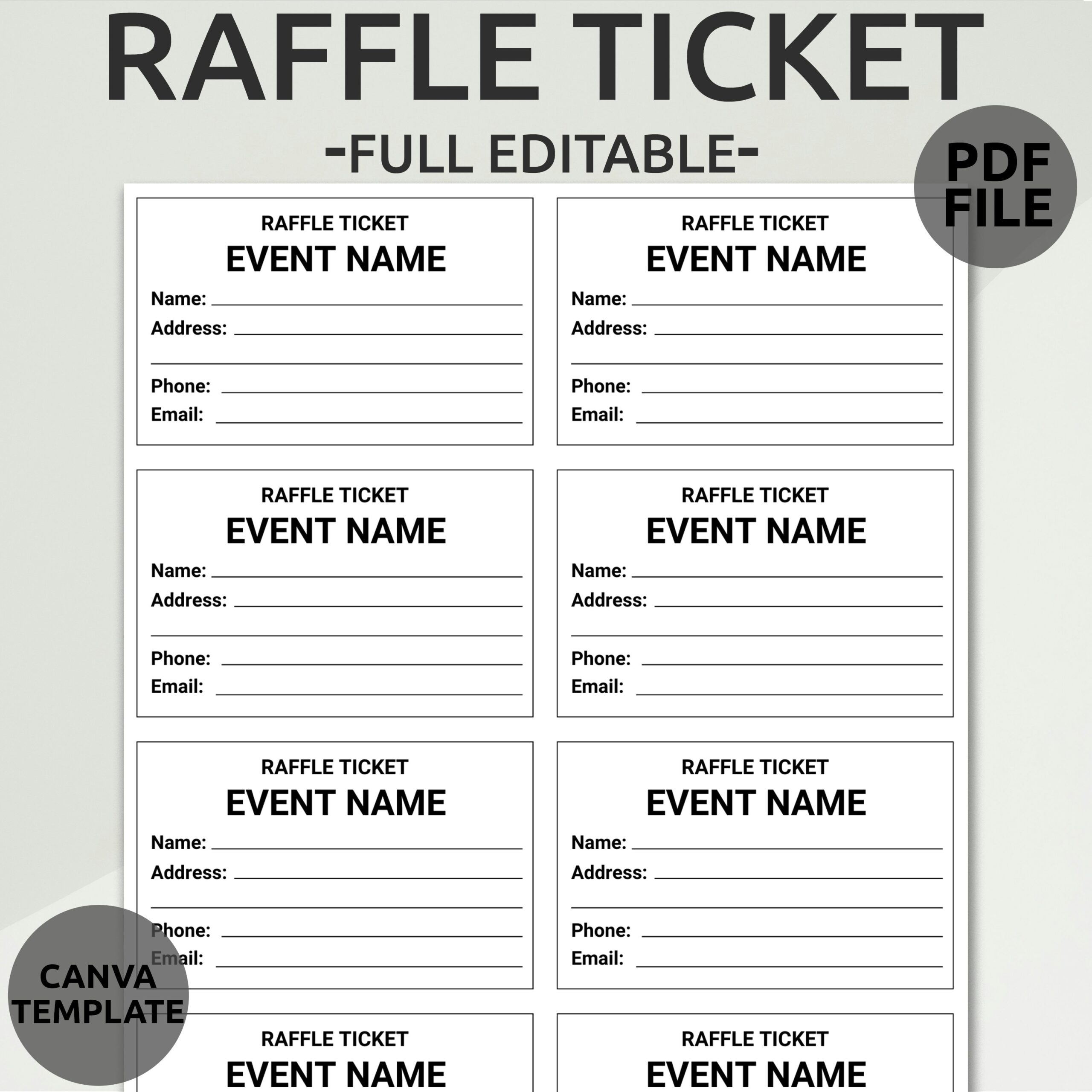 Editable Raffle Ticket Template Printable Raffle Ticket Surprise Printable Raffle Custom Raffle Ticket Enter To Win Printable Ticket Etsy