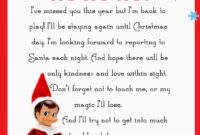 Elf On The Shelf Letter free Printable