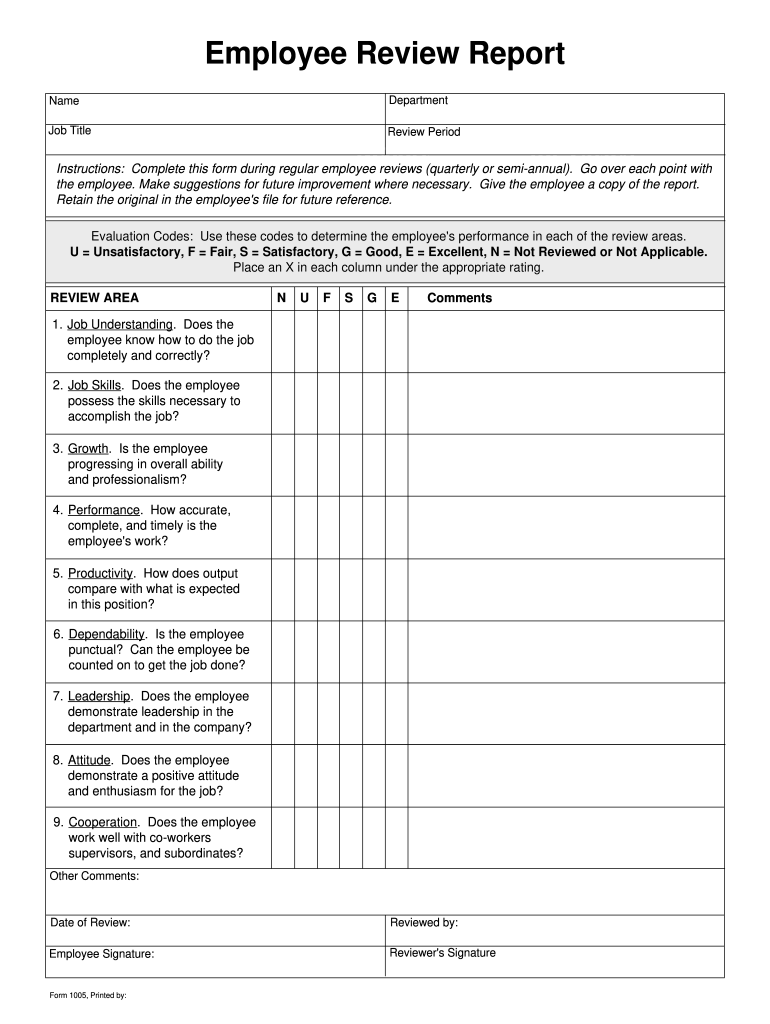 Employee Evaluation Form Fill Online Printable Fillable Blank PdfFiller