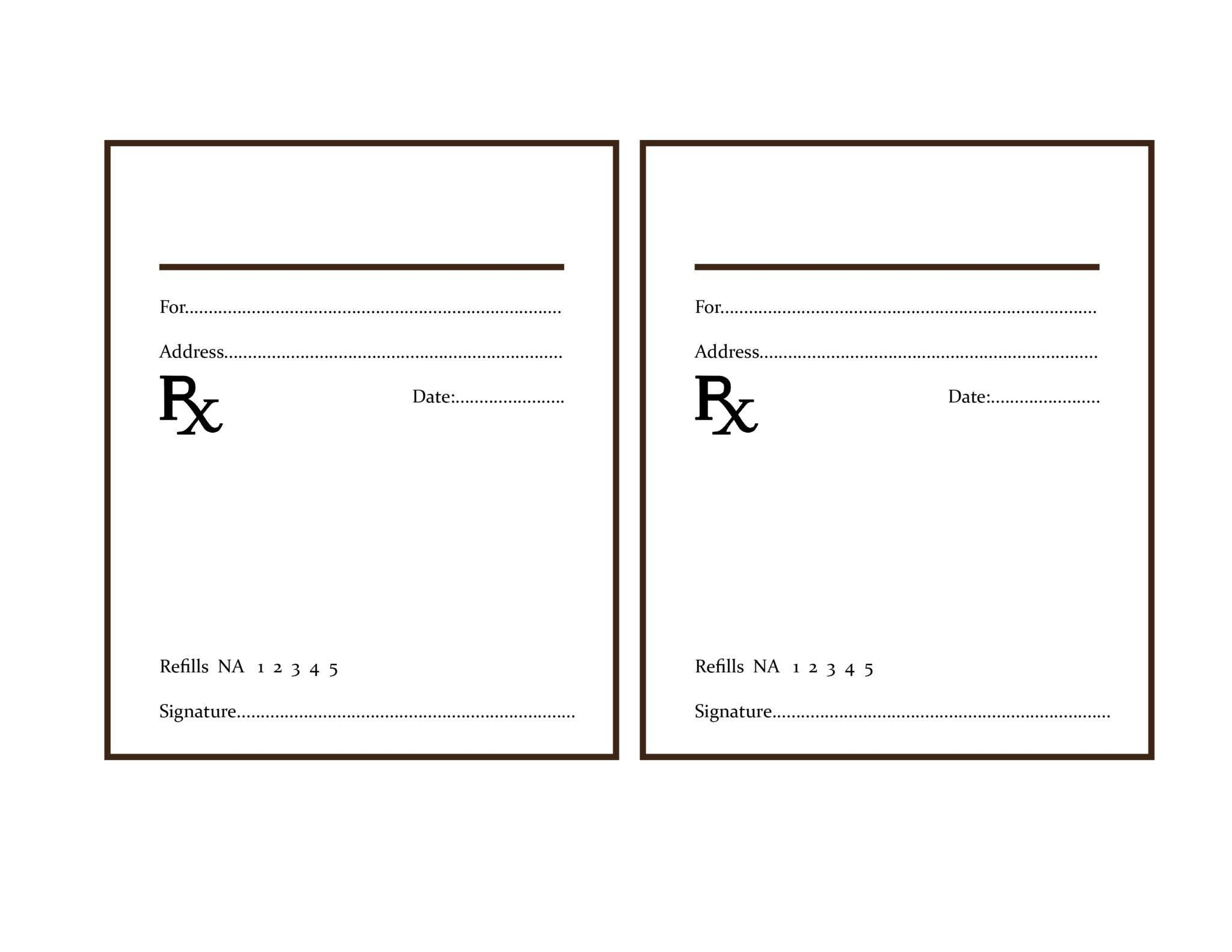 Fake Prescription Label Template The Delight Of Paper Simple Template Design