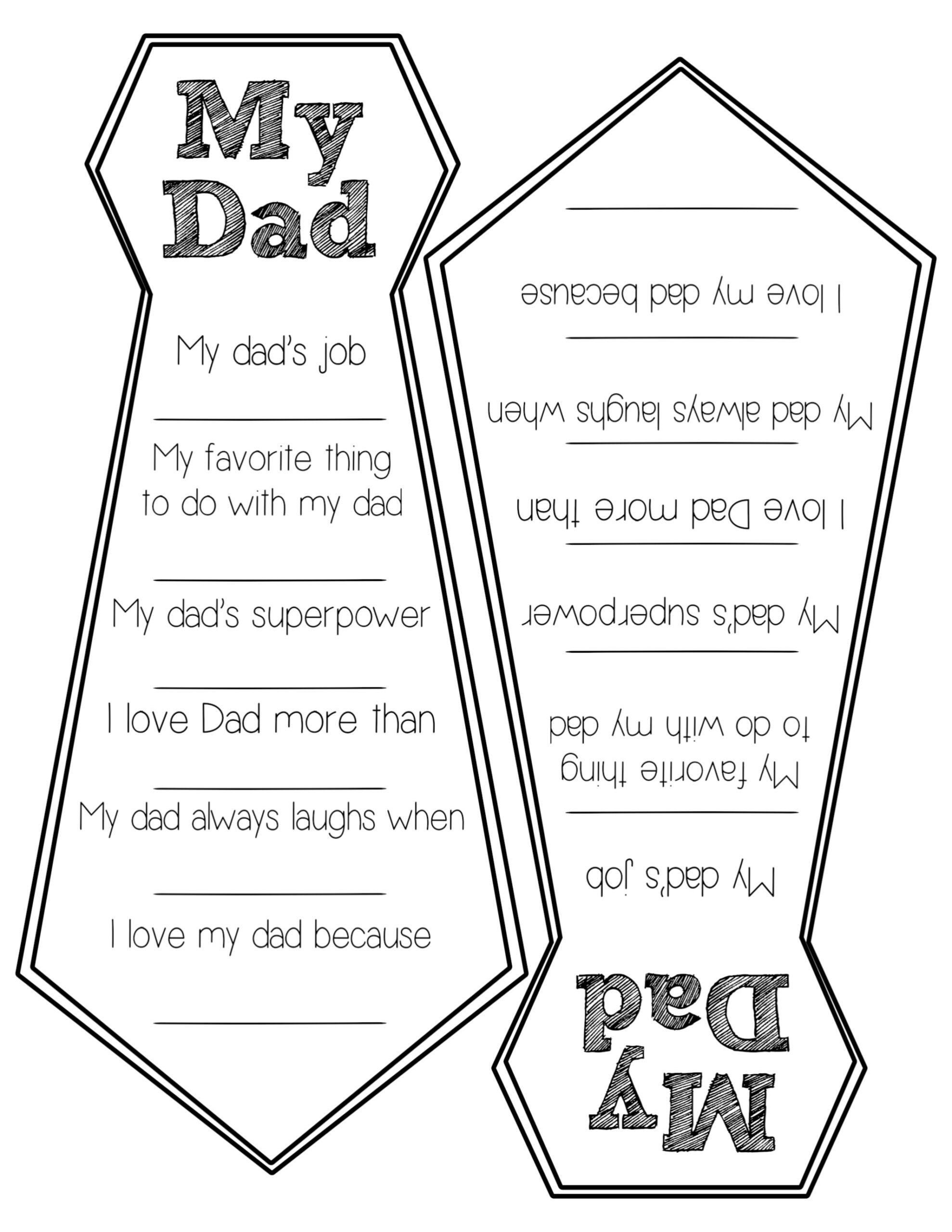 Father's Day Template Printable