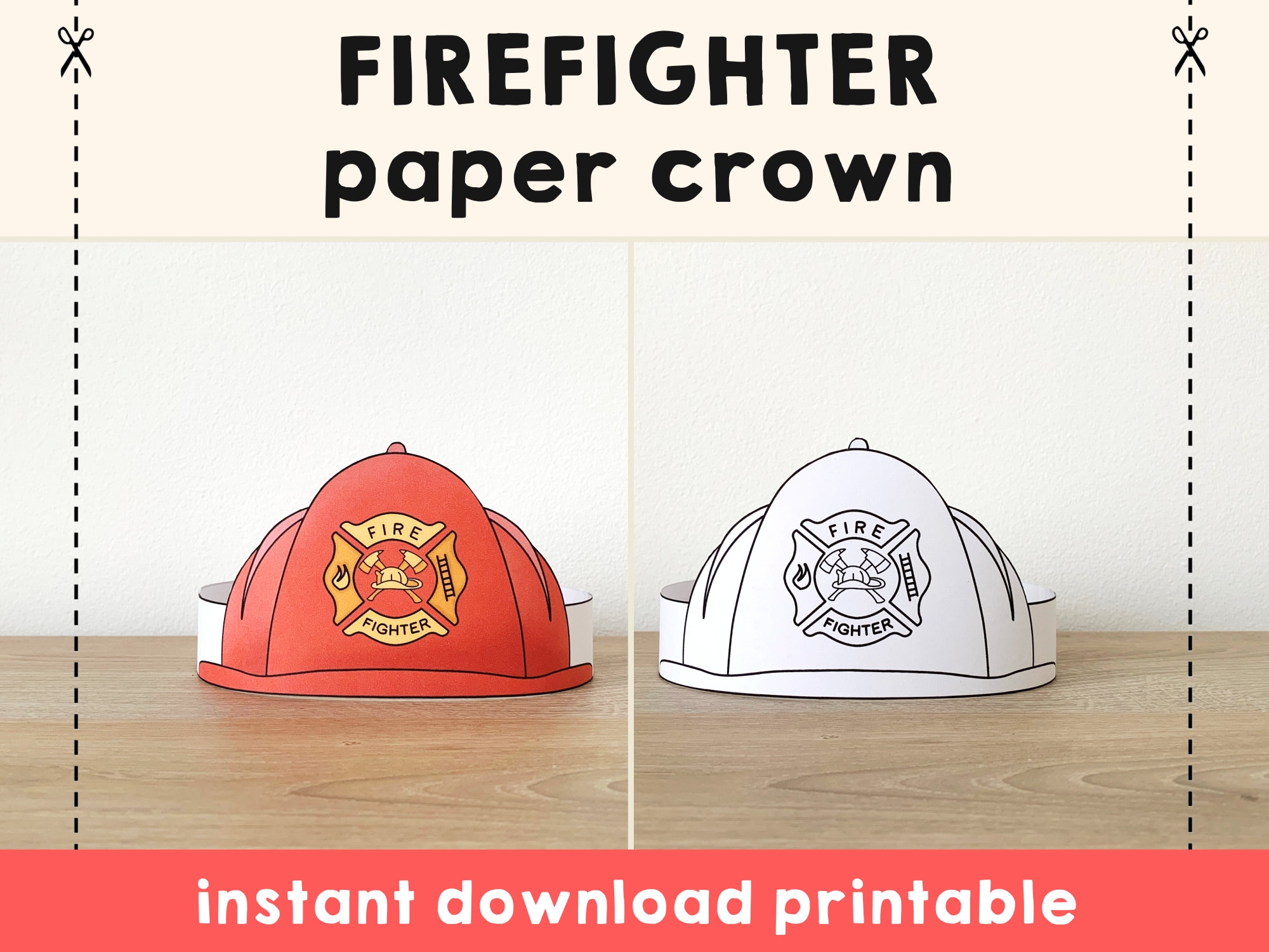 Free Printable Firefighter Hat Template Printable