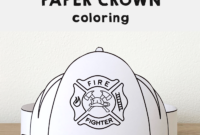 Firefighter Helmet Paper Crown Printable Coloring