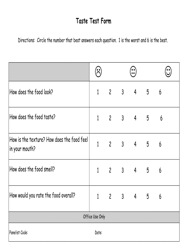 Food Judging Score Sheet Fill Online Printable Fillable Blank PdfFiller