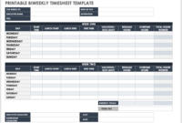 Free Biweekly Timesheet Templates Smartsheet