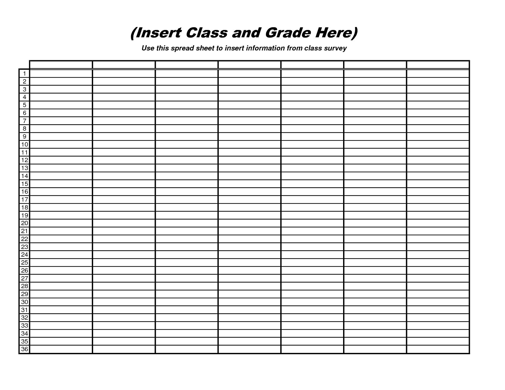 Free Blank Spreadsheet Templates Excelguider