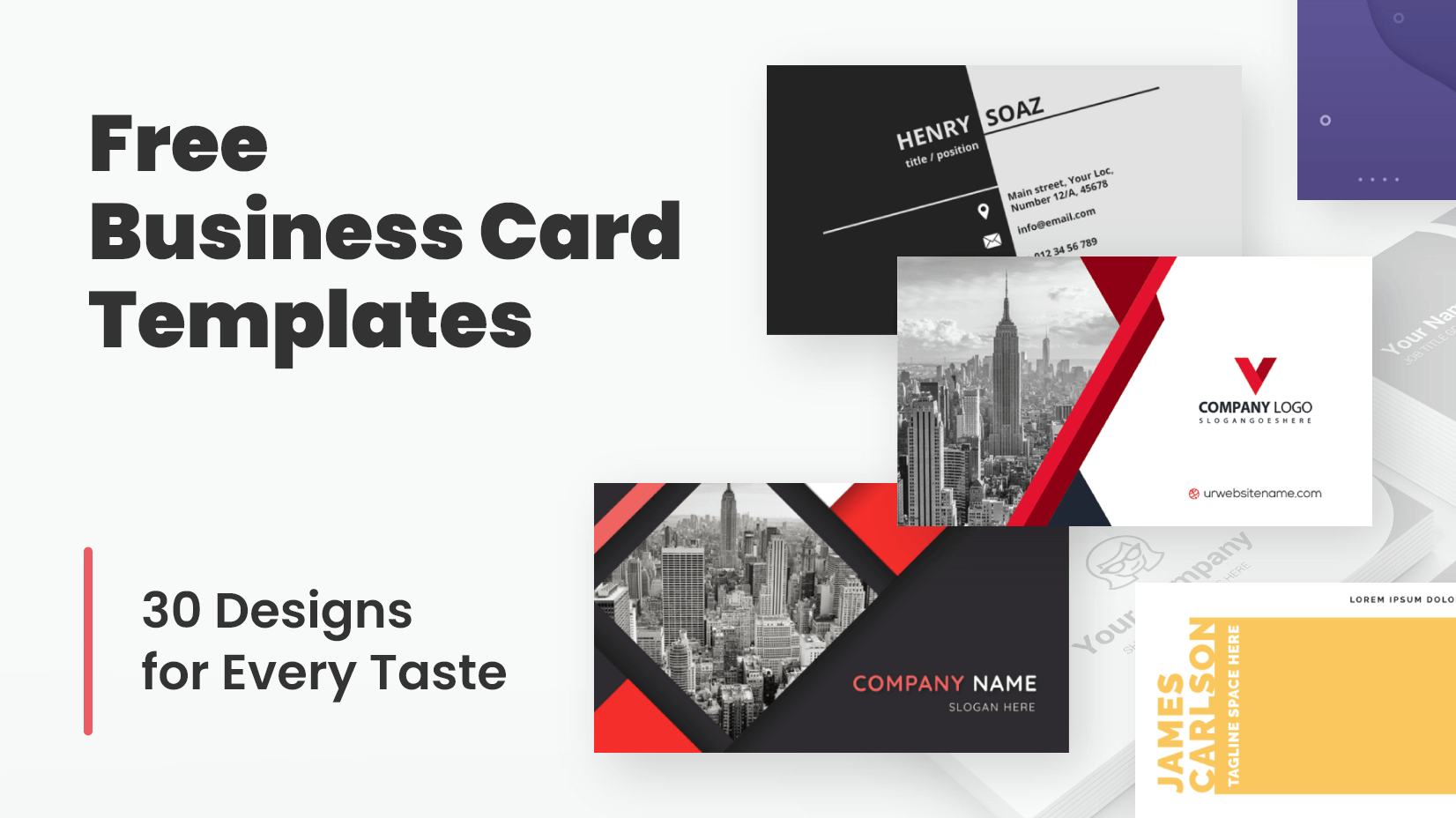 Free Printable Template For Business Cards