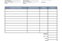 Free Construction Invoice Template PDF Word EForms