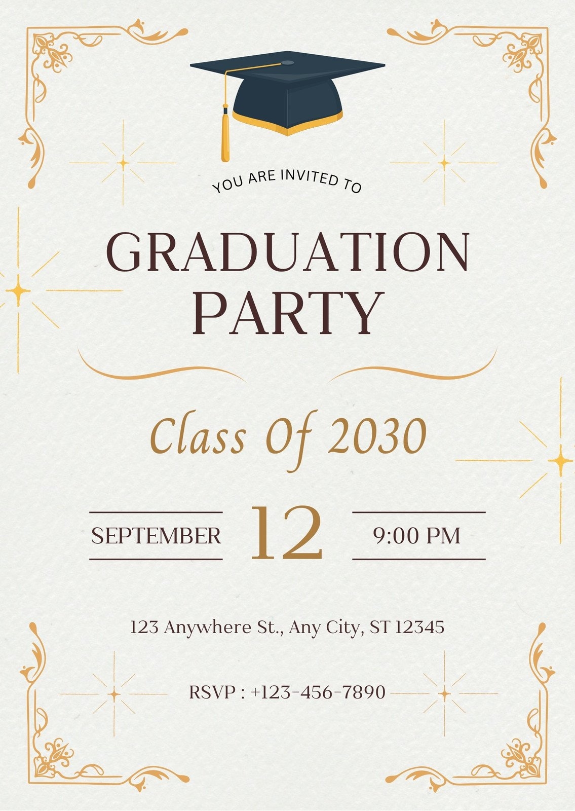 Free Custom Printable Graduation Invitation Templates Canva