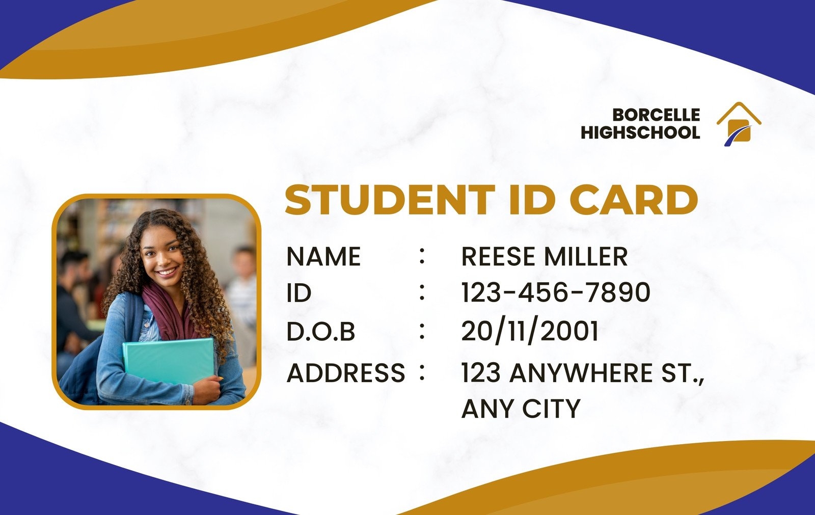 Printable Blank Id Card Template