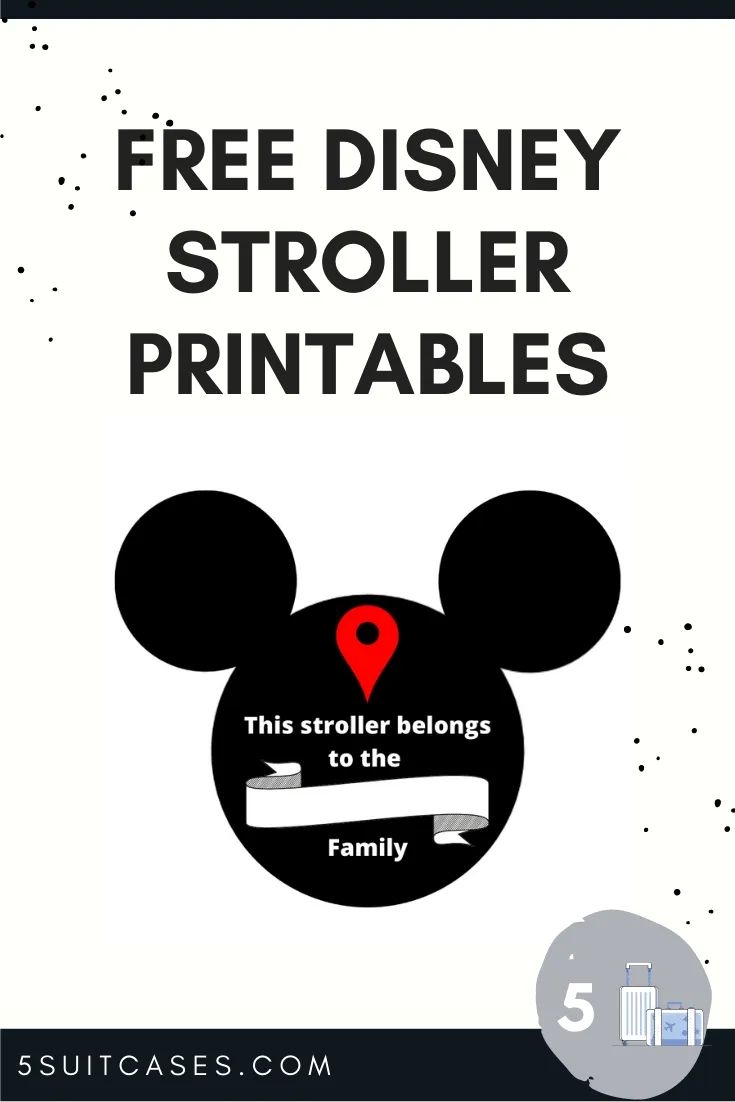 Free Disney Stroller Tag Printables 5 Suitcases