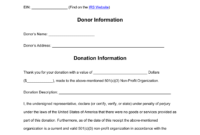 Free Donation Receipt Template 501 c 3 PDF Word EForms