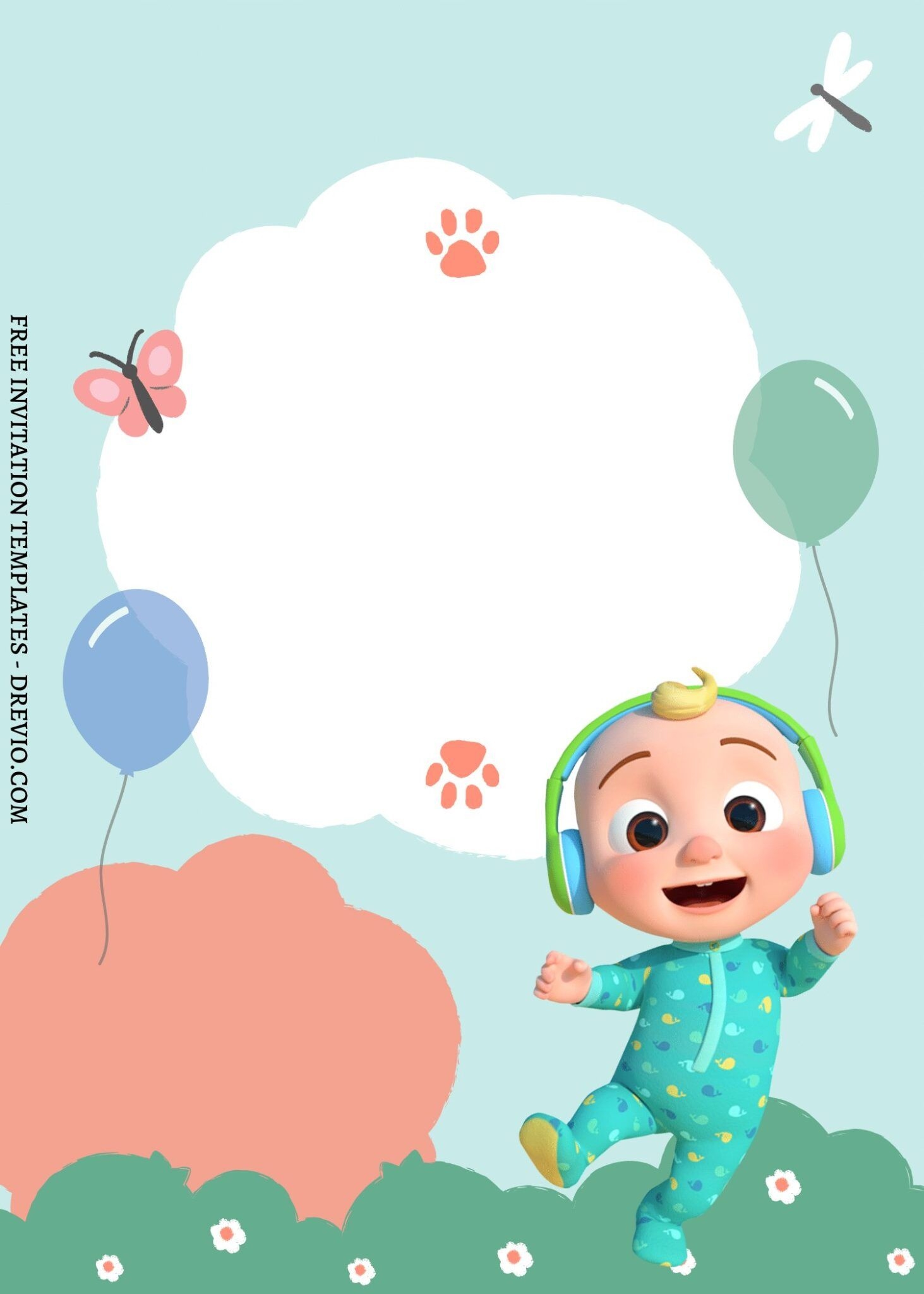 FREE EDITABLE 9 Cute Cocomelon Canva Birthday Invitation Templates