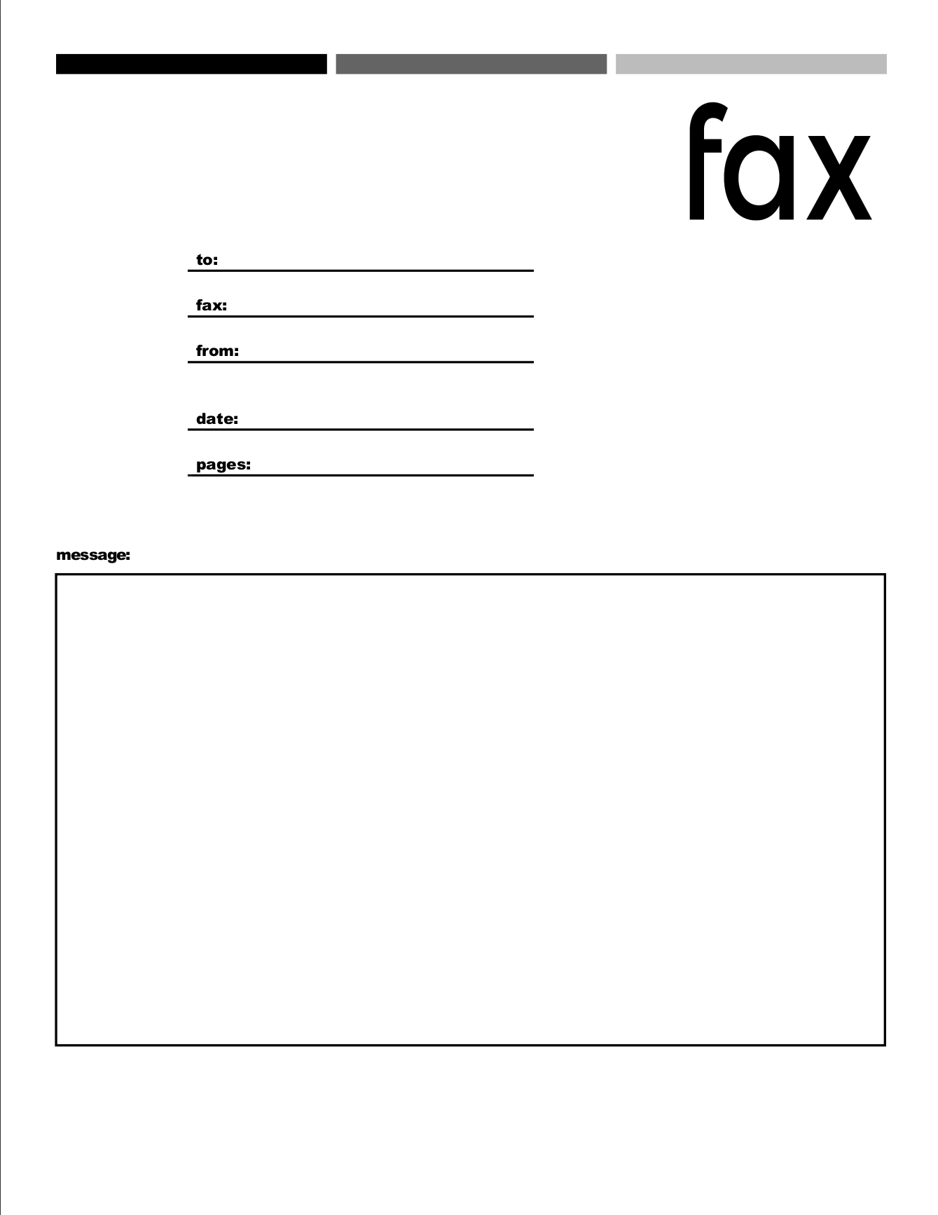 Fax Cover Sheet Template Free Printable