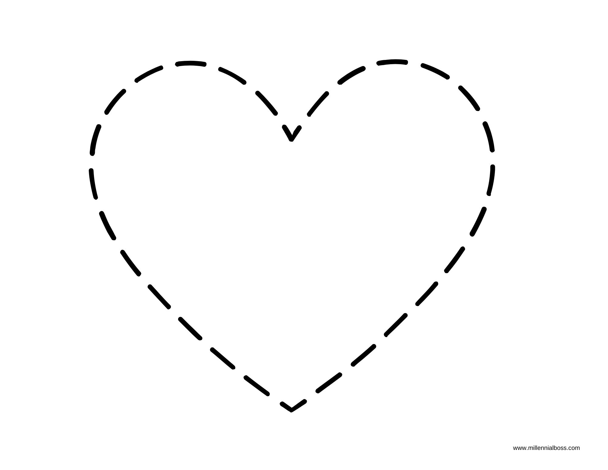 Cut Out Printable Heart Template