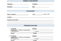 Free Incident Report Templates PDF Word EForms