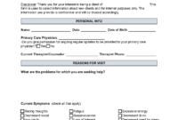 Free Mental Health Intake Form PDF Word