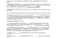 Free Party Rental Agreement Template PDF Word