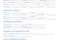 Free Patient Intake Medical Form Template Continuum