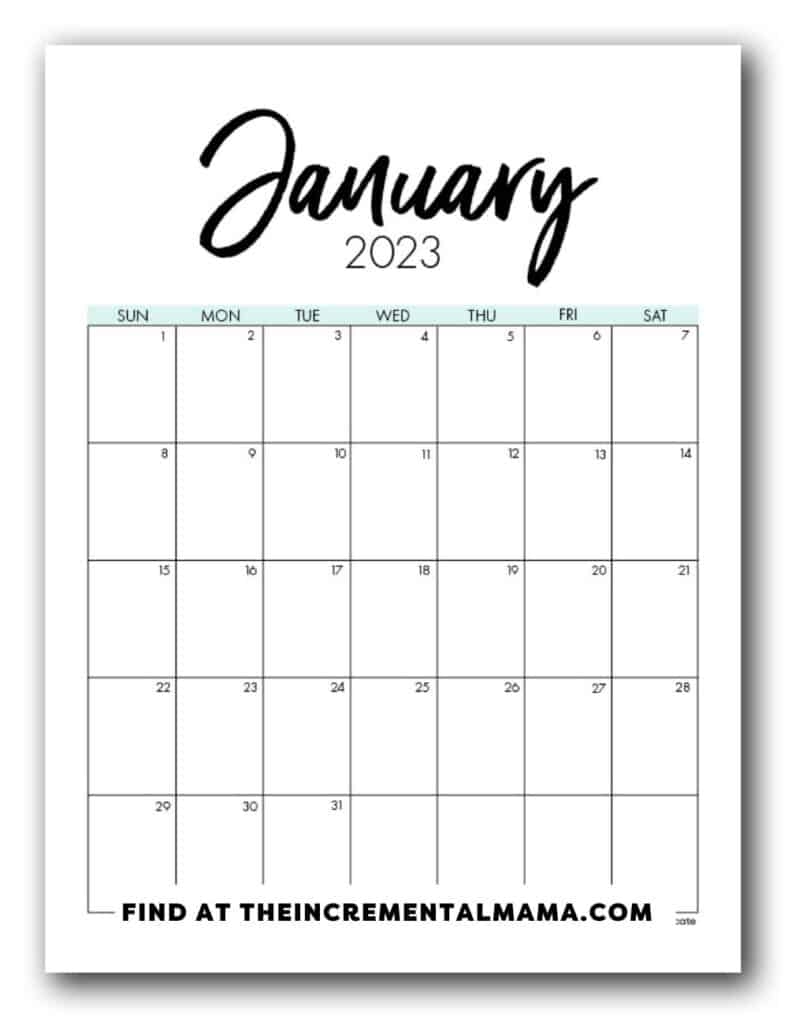 Free Printable 2023 Calendar Templates