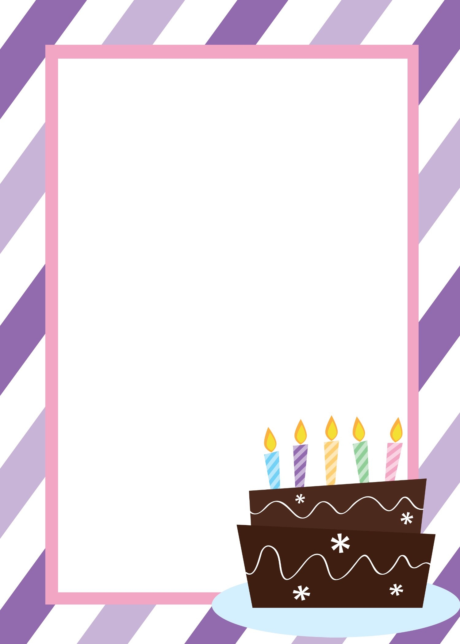 Blank Free Printable Birthday Invitation Templates