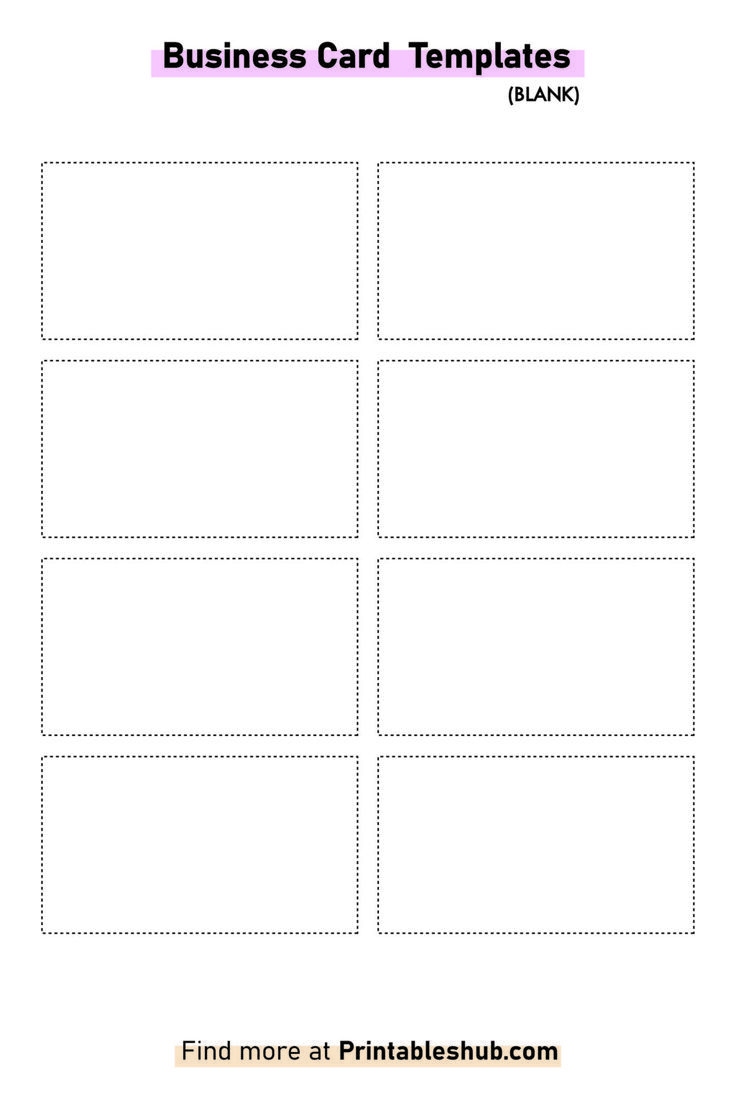 Free Printable Blank Business Card Template PDF Included 