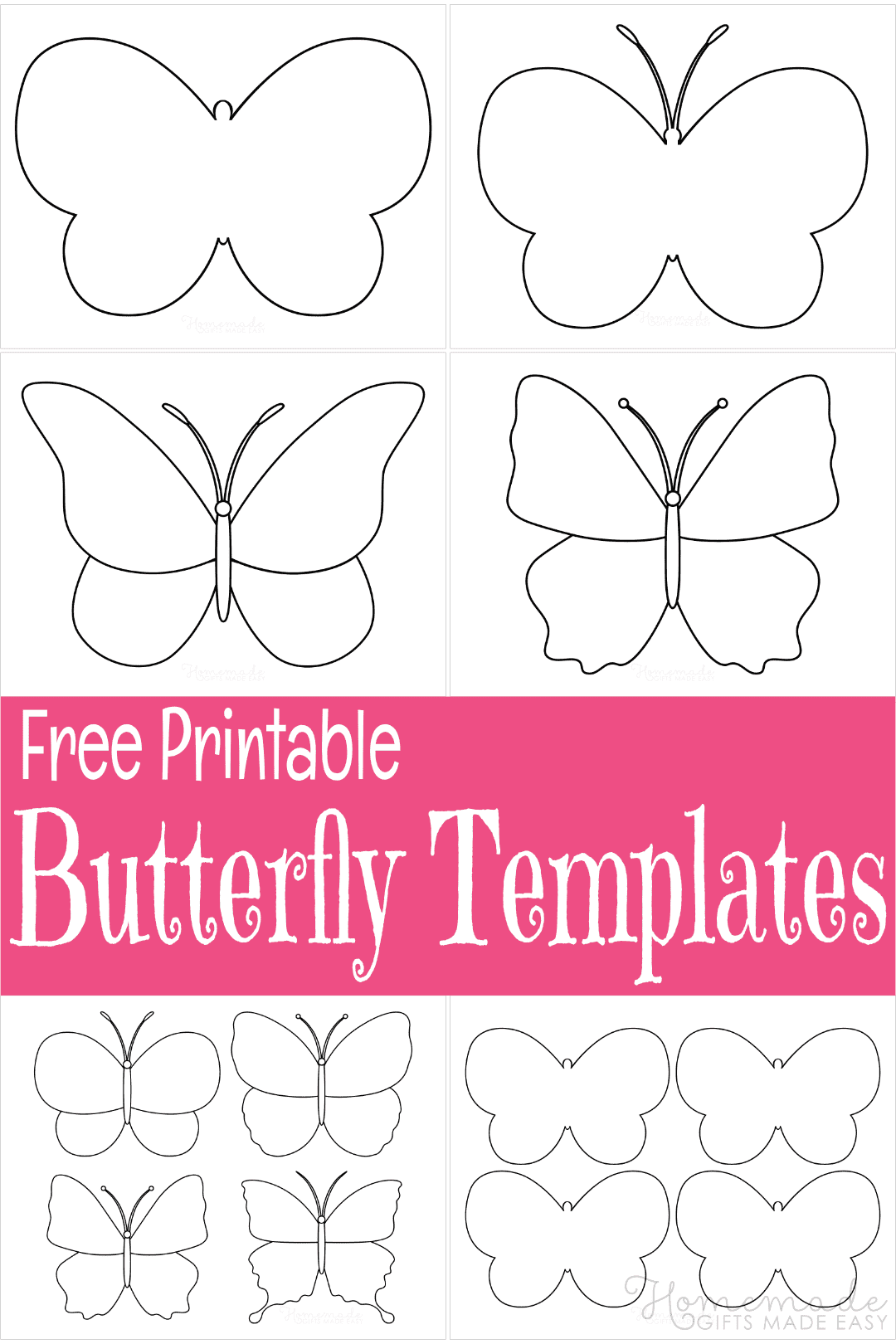 Free Printable Butterfly Templates Outlines