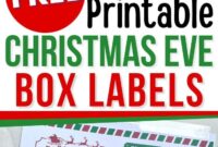 Free Printable Christmas Eve Box Labels