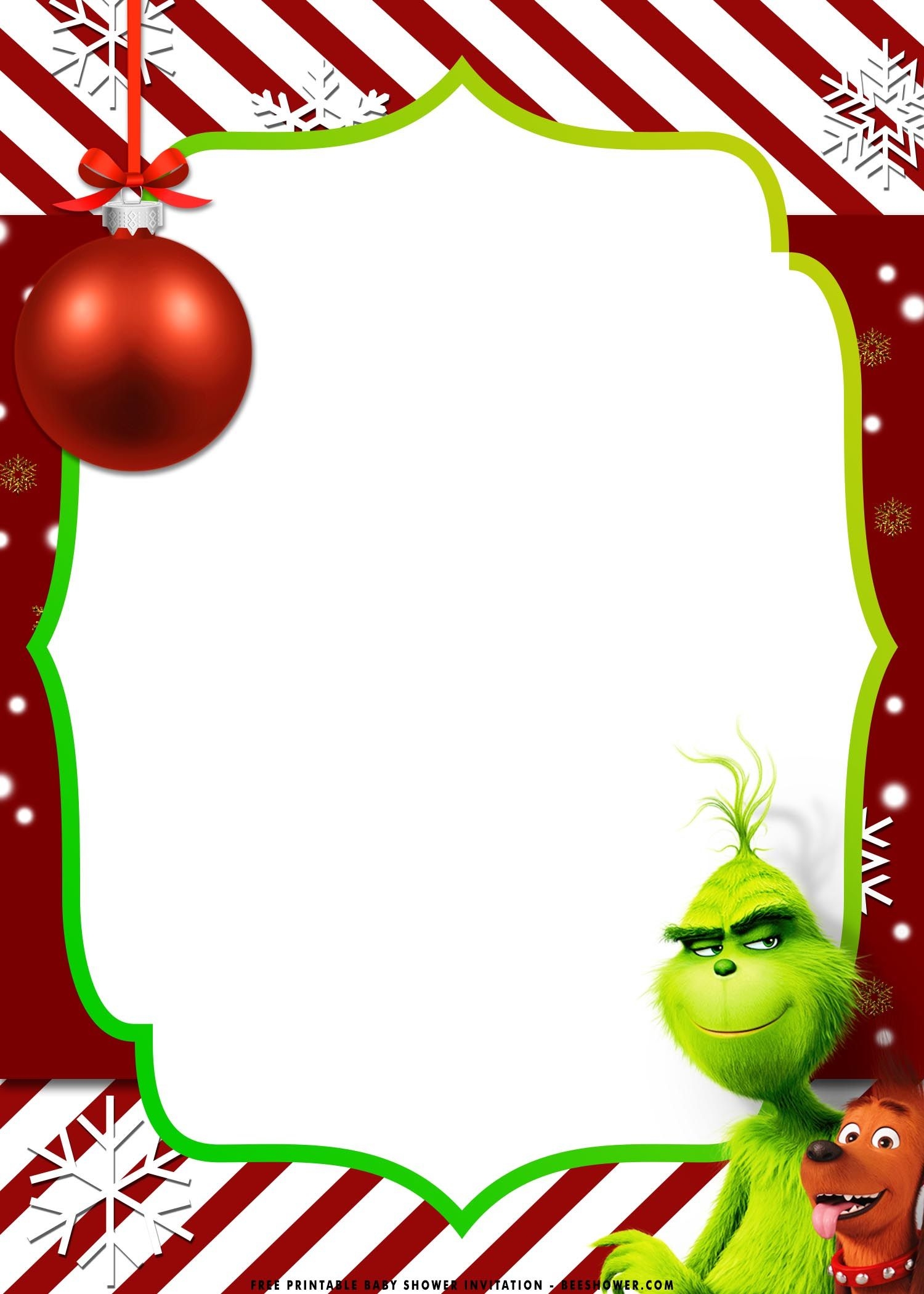 Free Printable Grinch Invitation Template