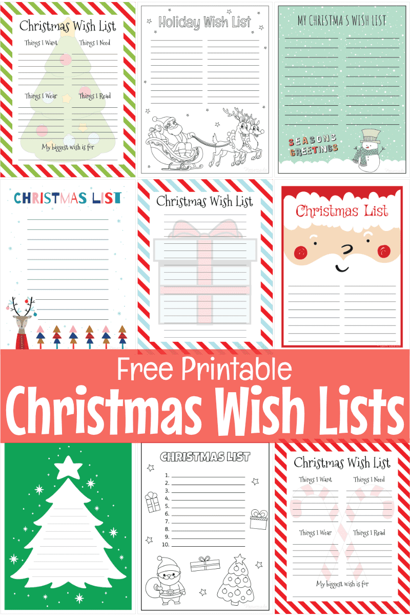 Free Printable Christmas Wish List Template