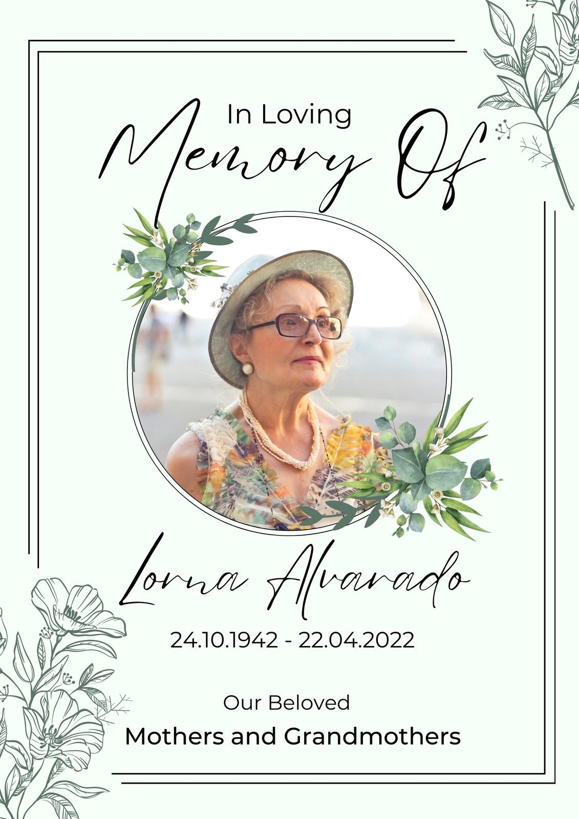 Free Printable Funeral Program Template