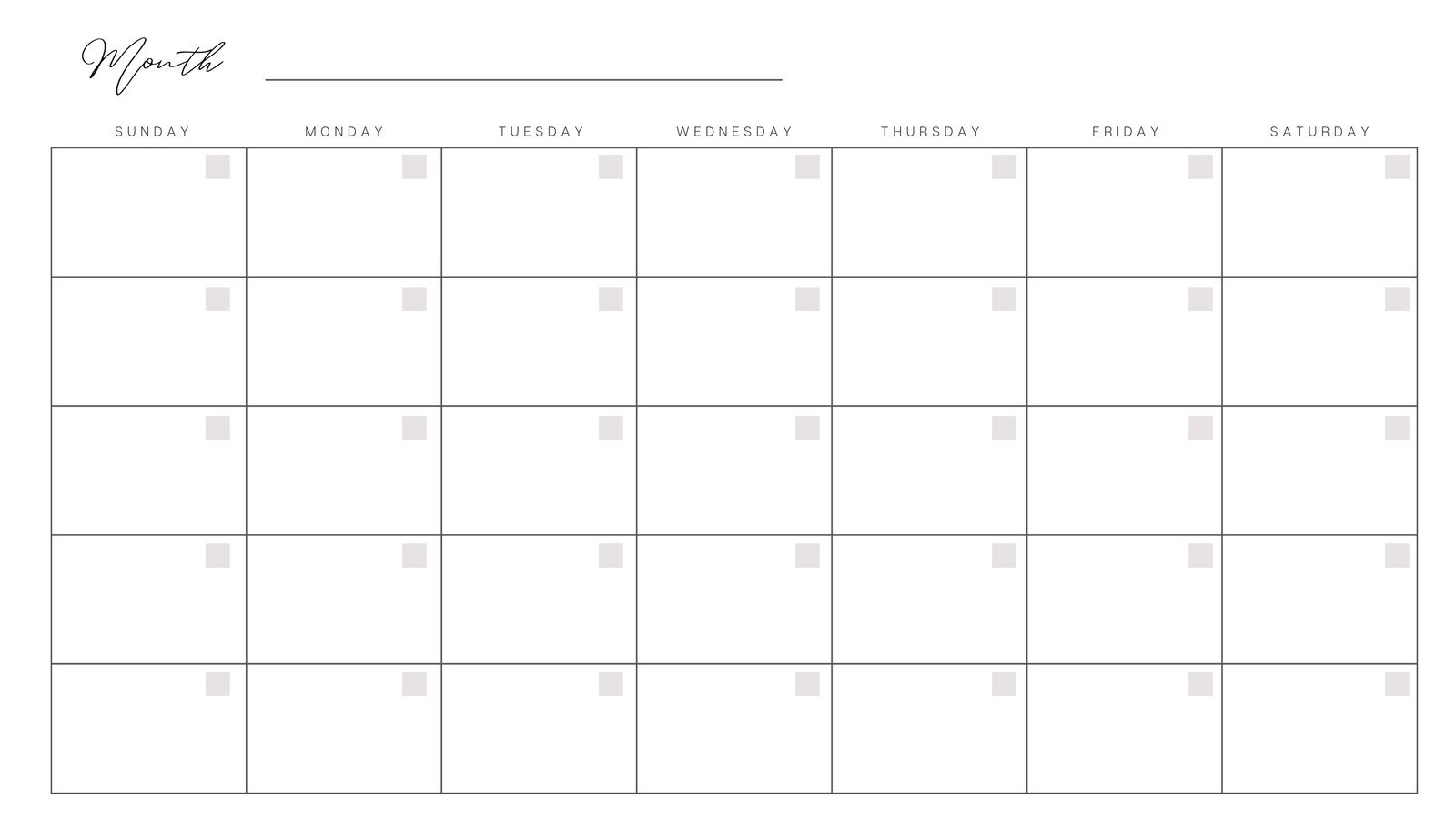 Printable Free Monthly Calendar Template Printables Template Free