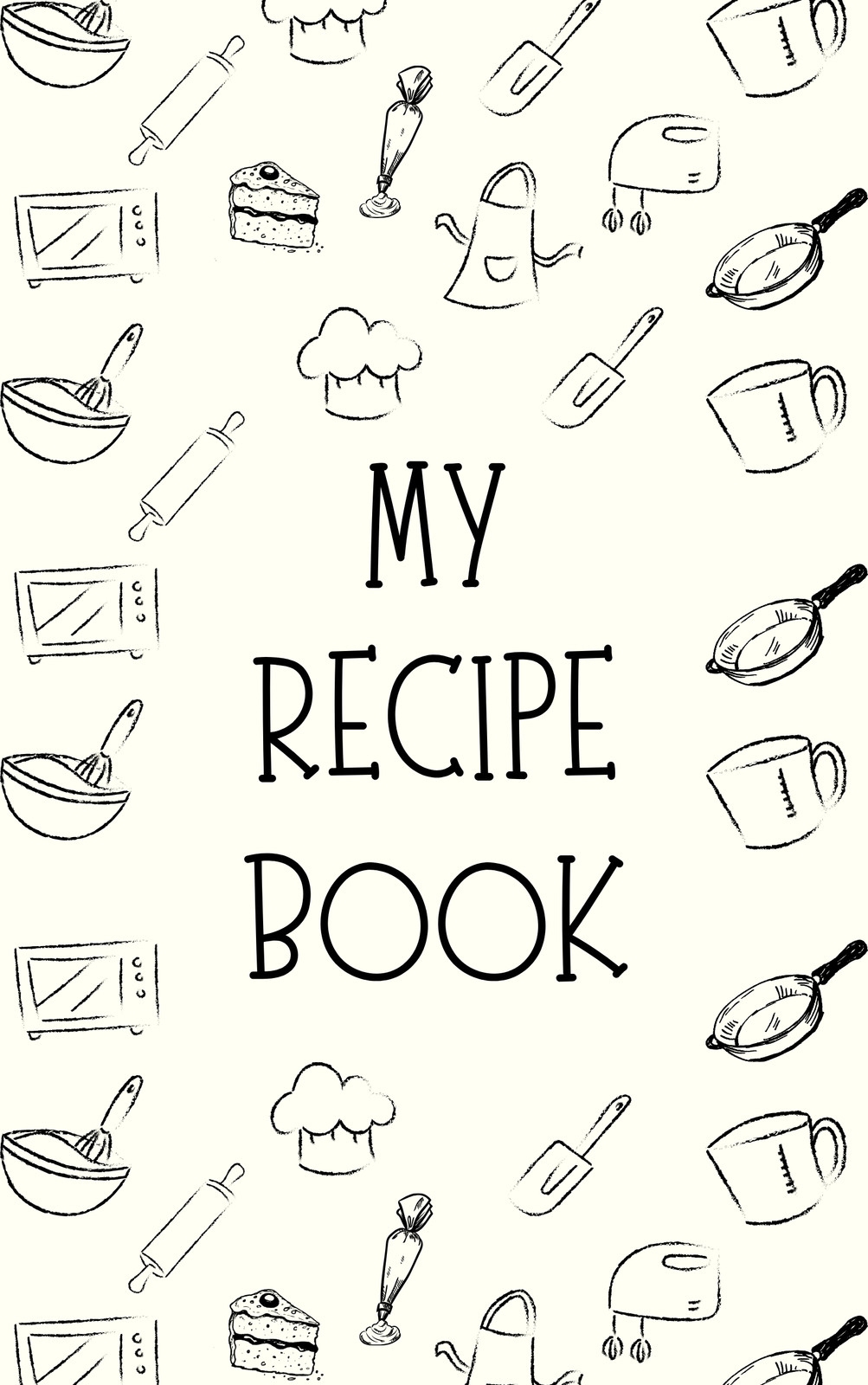 Printable Recipe Book Cover Template